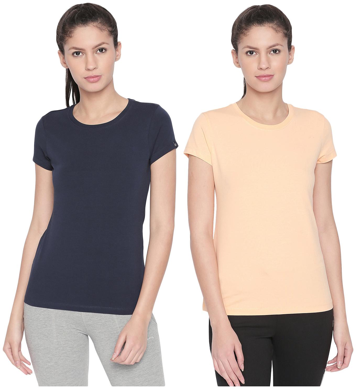 

Bodyactive Women Assorted Regular fit Round neck Cotton T shirt