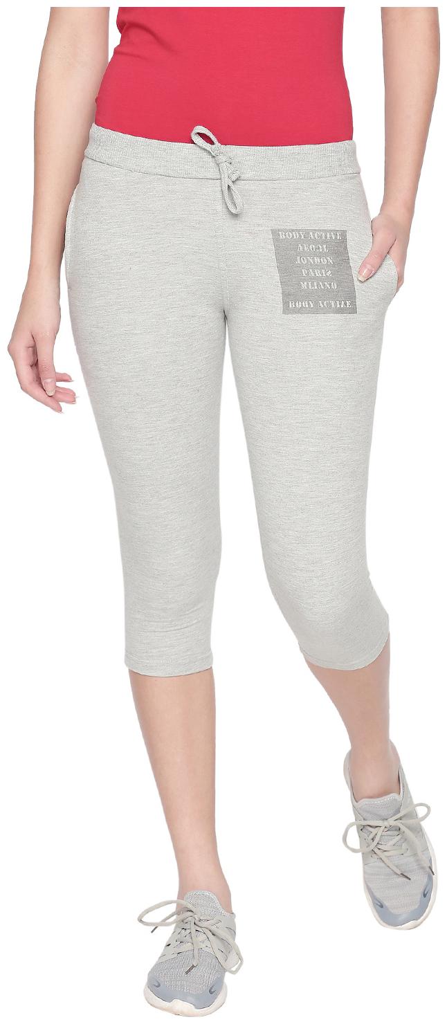 

Bodyactive Women Solid Regular capri - Grey
