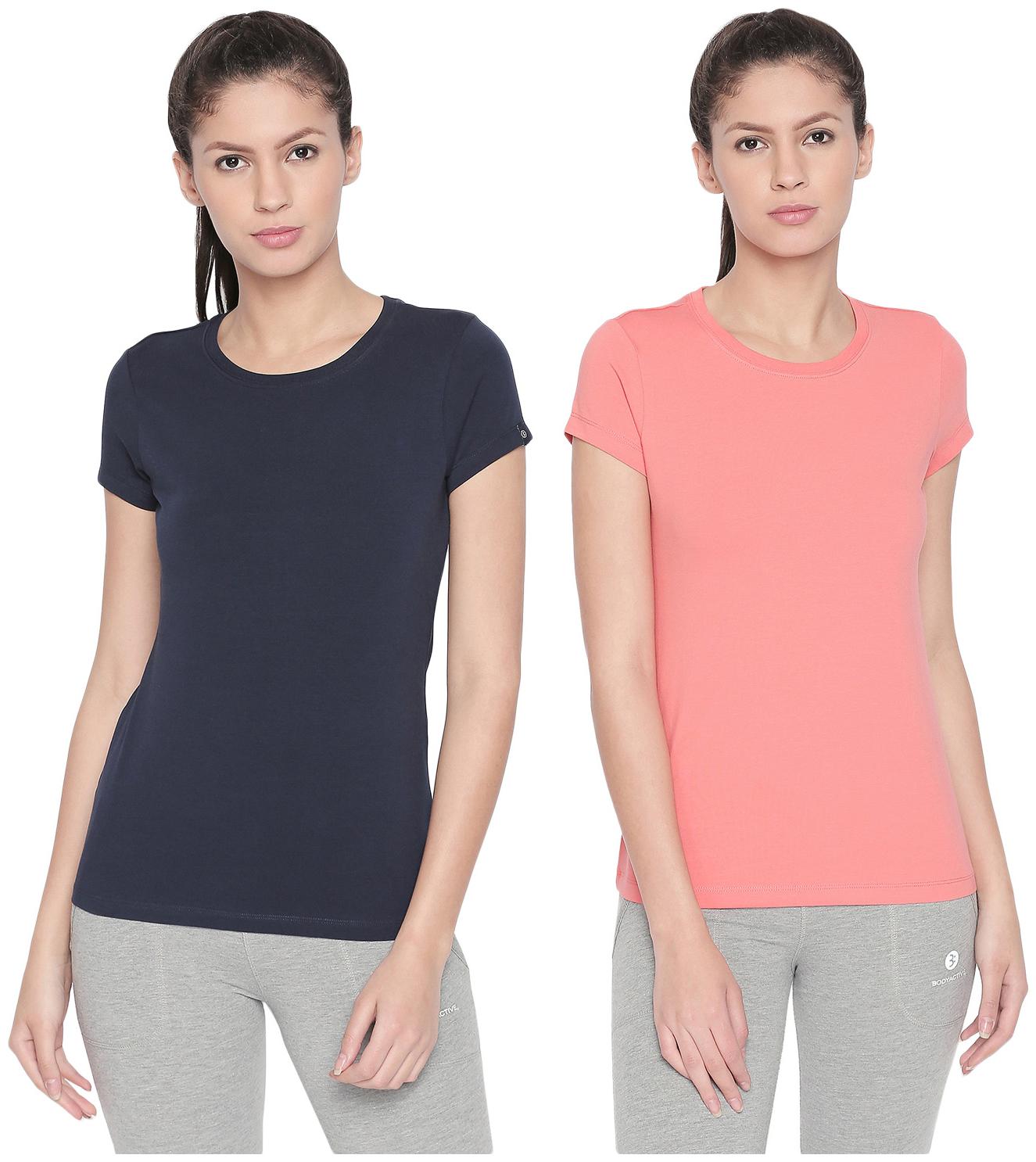 

Bodyactive Women Assorted Regular fit Round neck Cotton T shirt