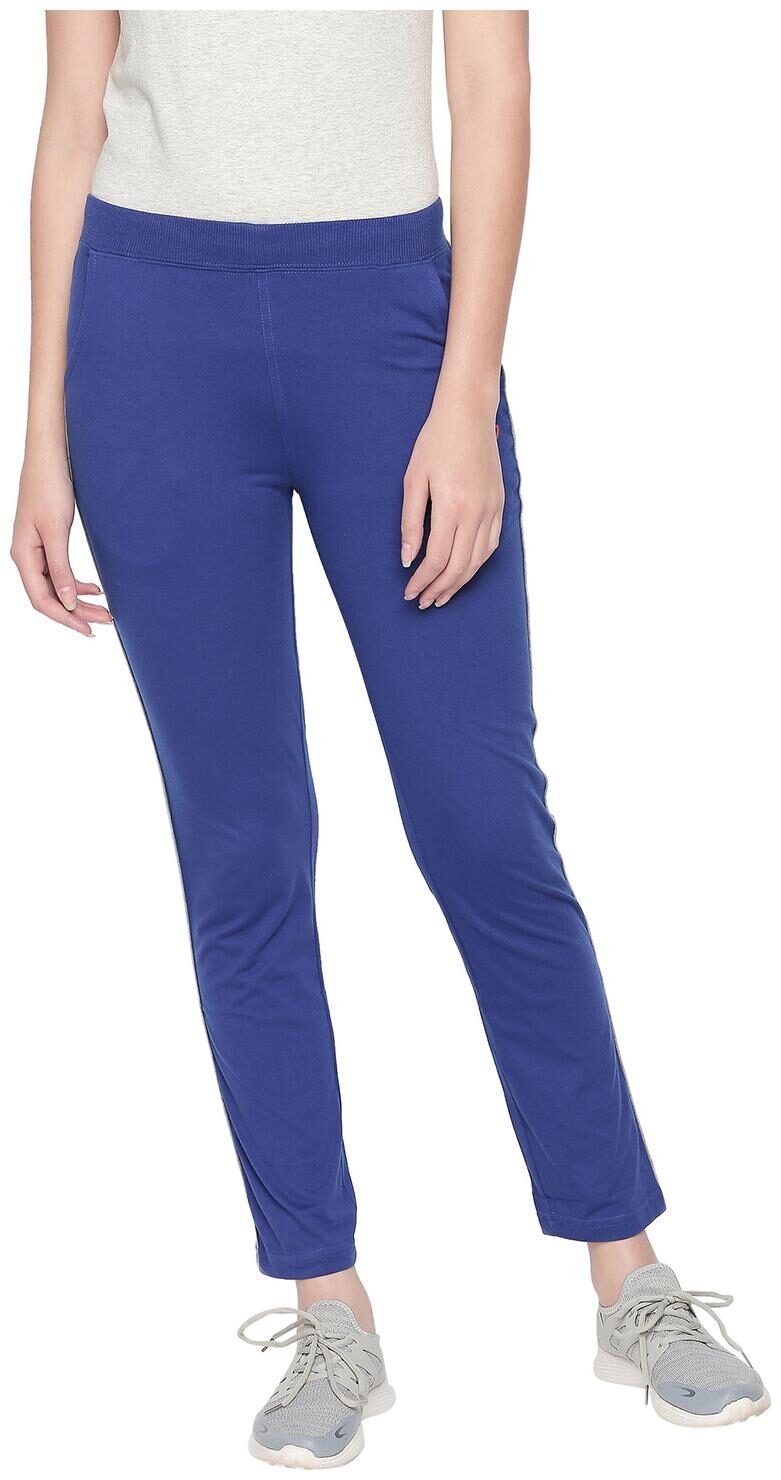 

Bodyactive Women Regular fit Cotton Solid Track pants - Blue