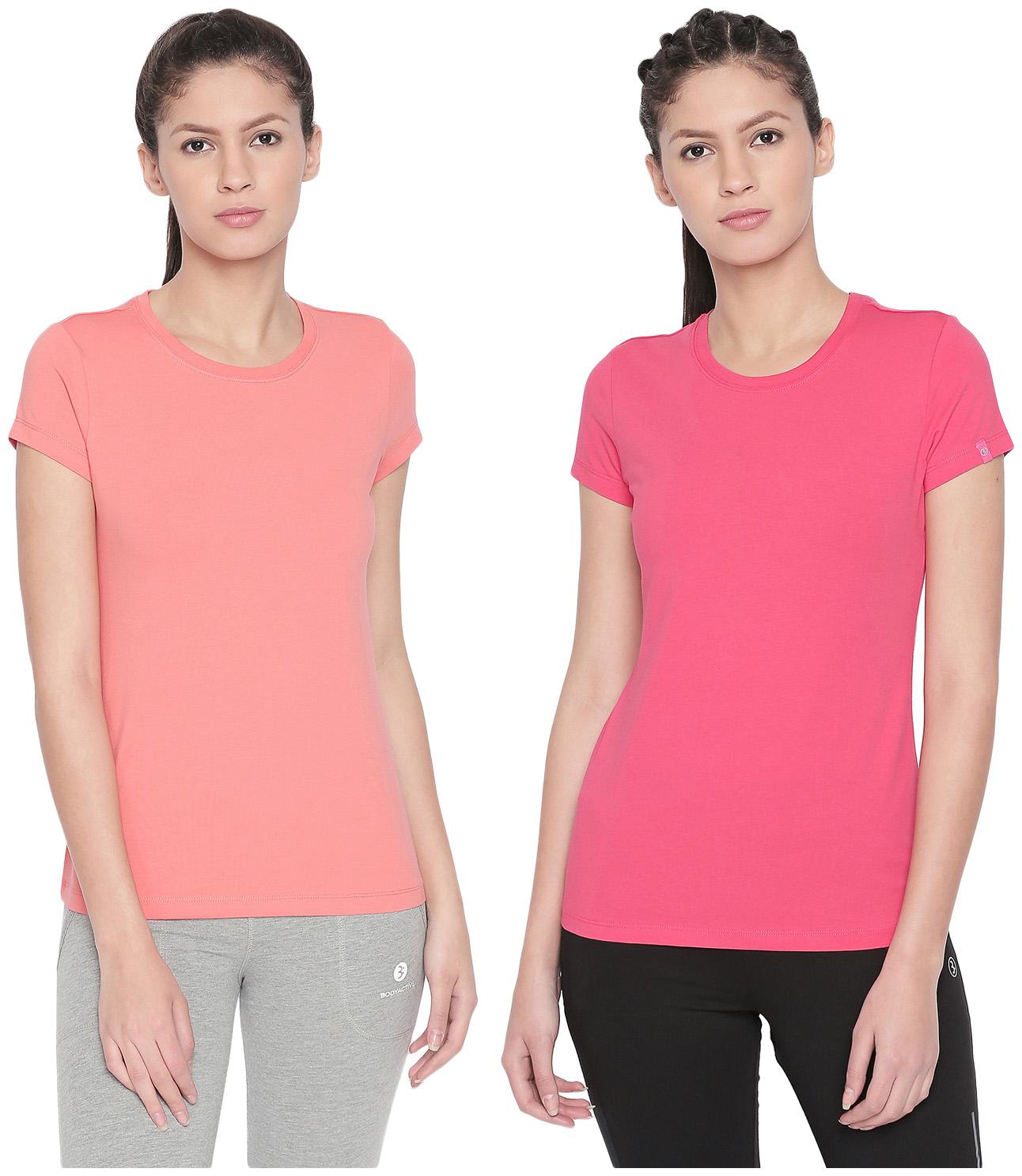 

Bodyactive Women Assorted Regular fit Round neck Cotton T shirt