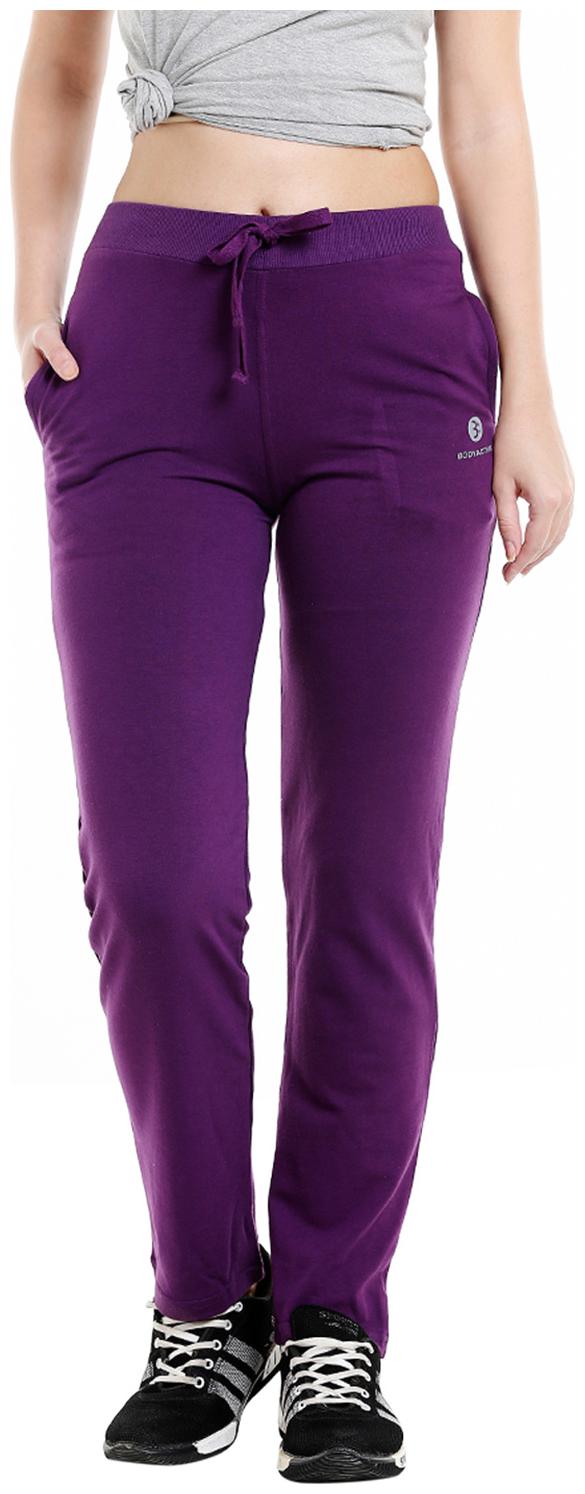 

Bodyactive Women Regular fit Cotton Solid Track pants - Purple