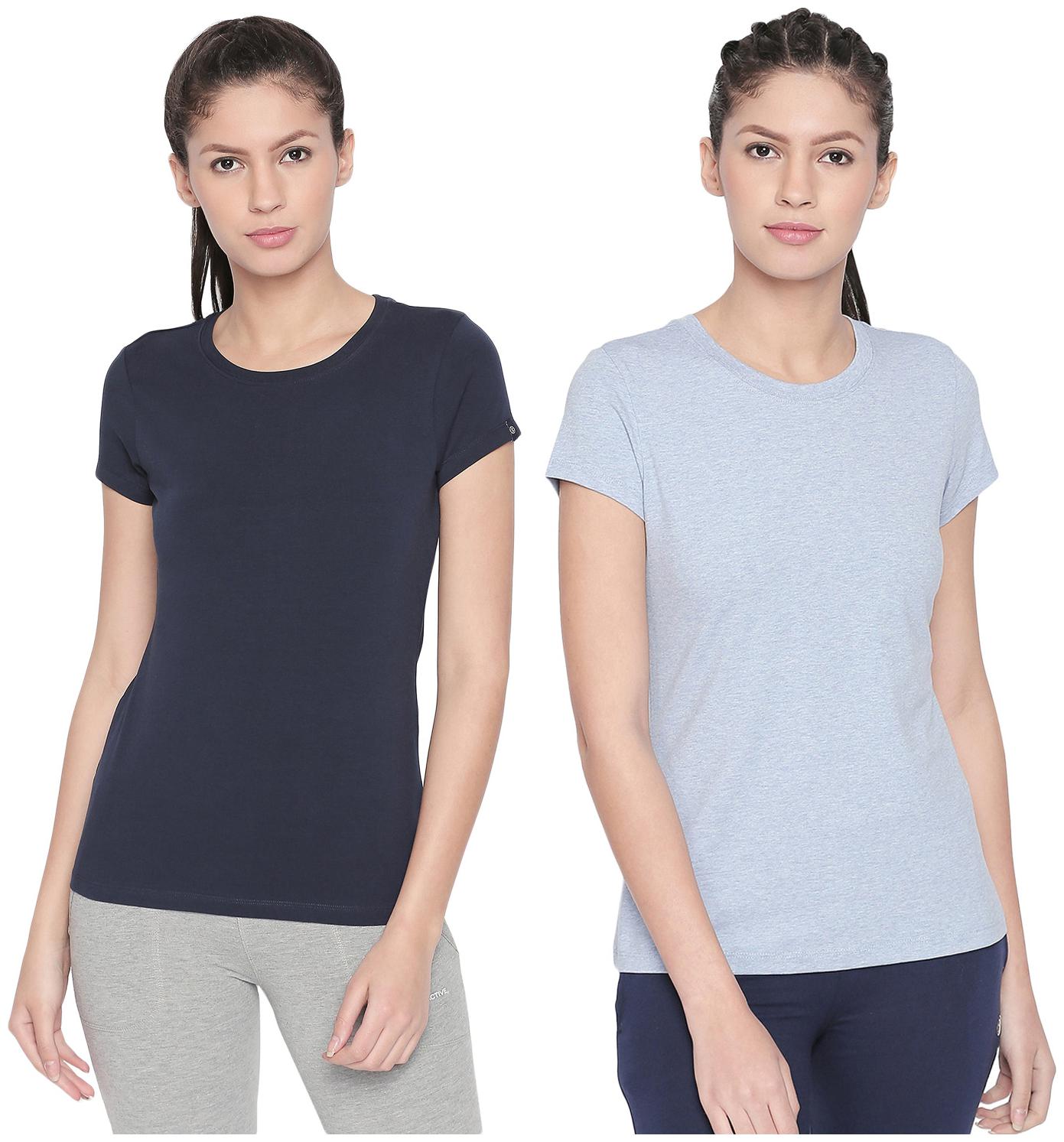 

Bodyactive Women Assorted Regular fit Round neck Cotton T shirt