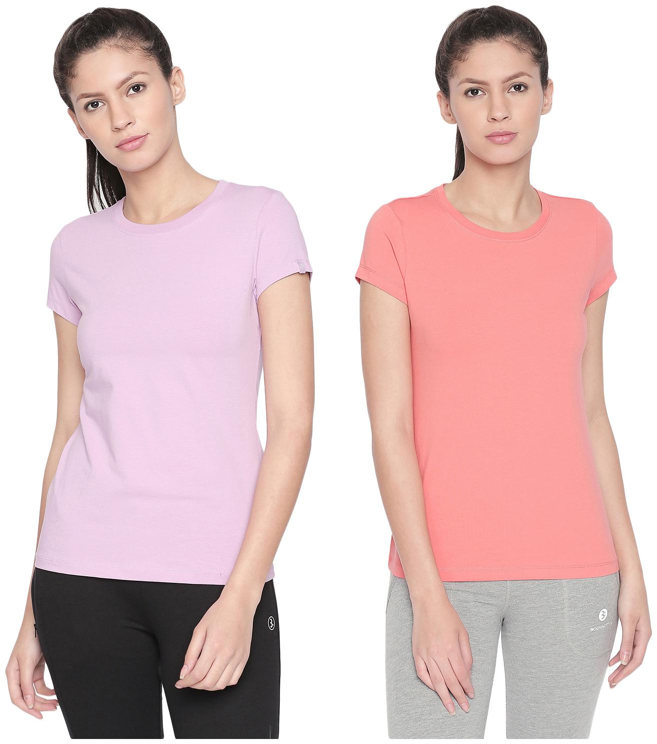 

Bodyactive Women Assorted Regular fit Round neck Cotton T shirt