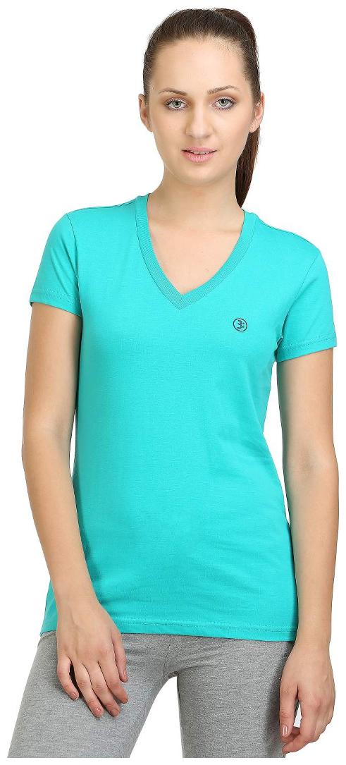 

Bodyactive Women Sea Green V Neck Tee-TS14-SGRN