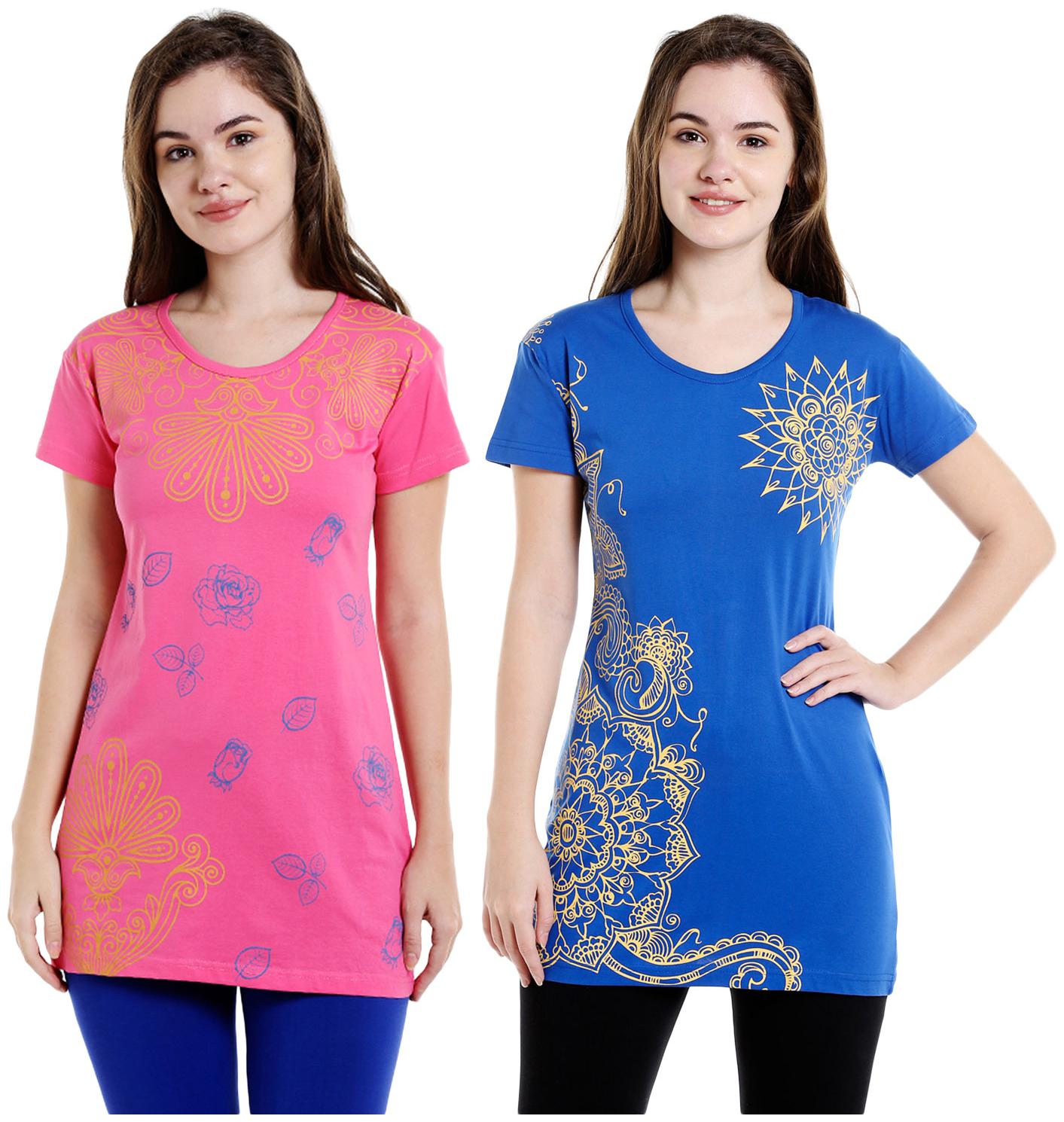 

Bodyactive Women Assorted Regular fit Round neck Cotton T shirt