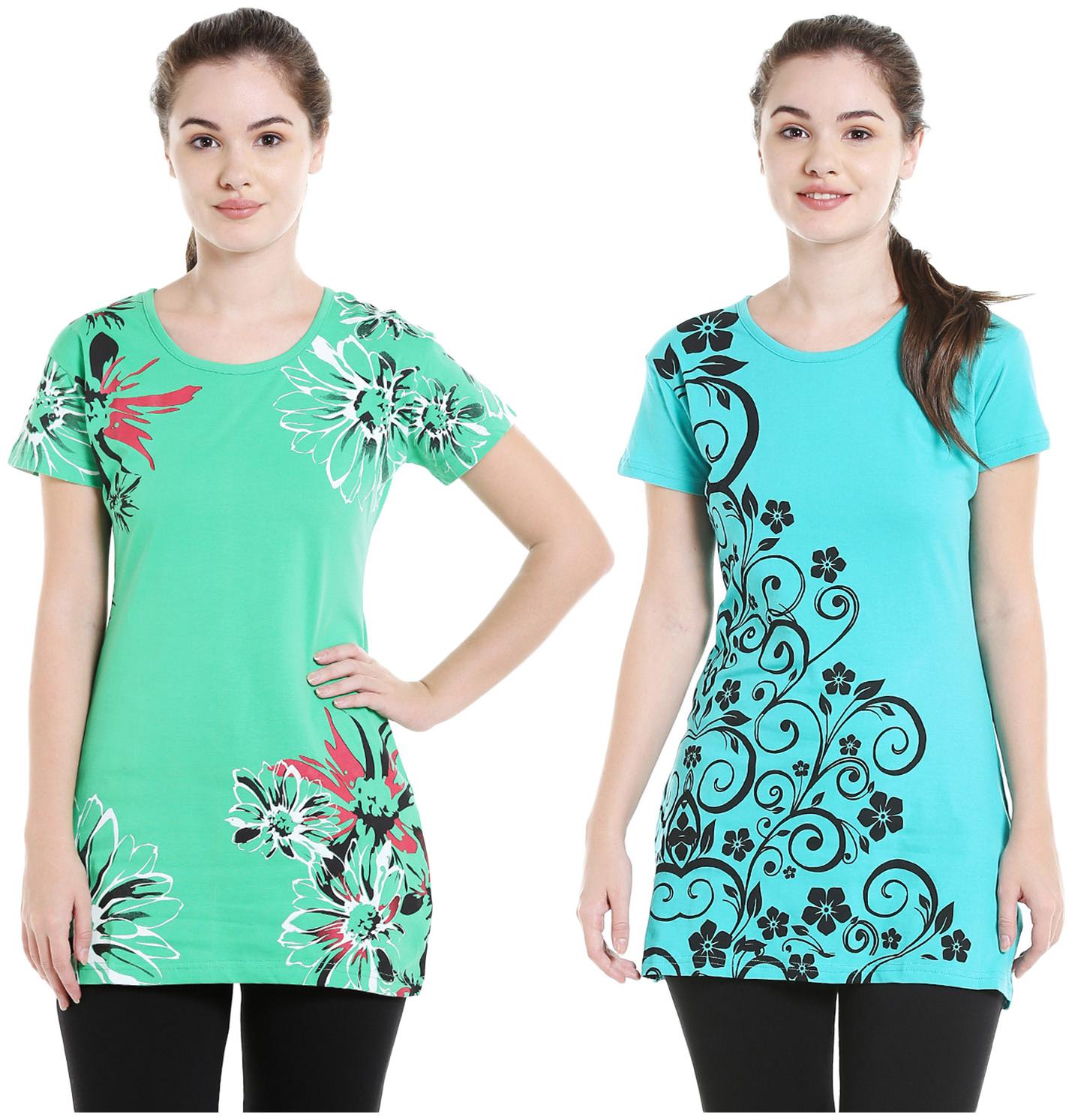 

Bodyactive Women Assorted Regular fit Round neck Cotton T shirt