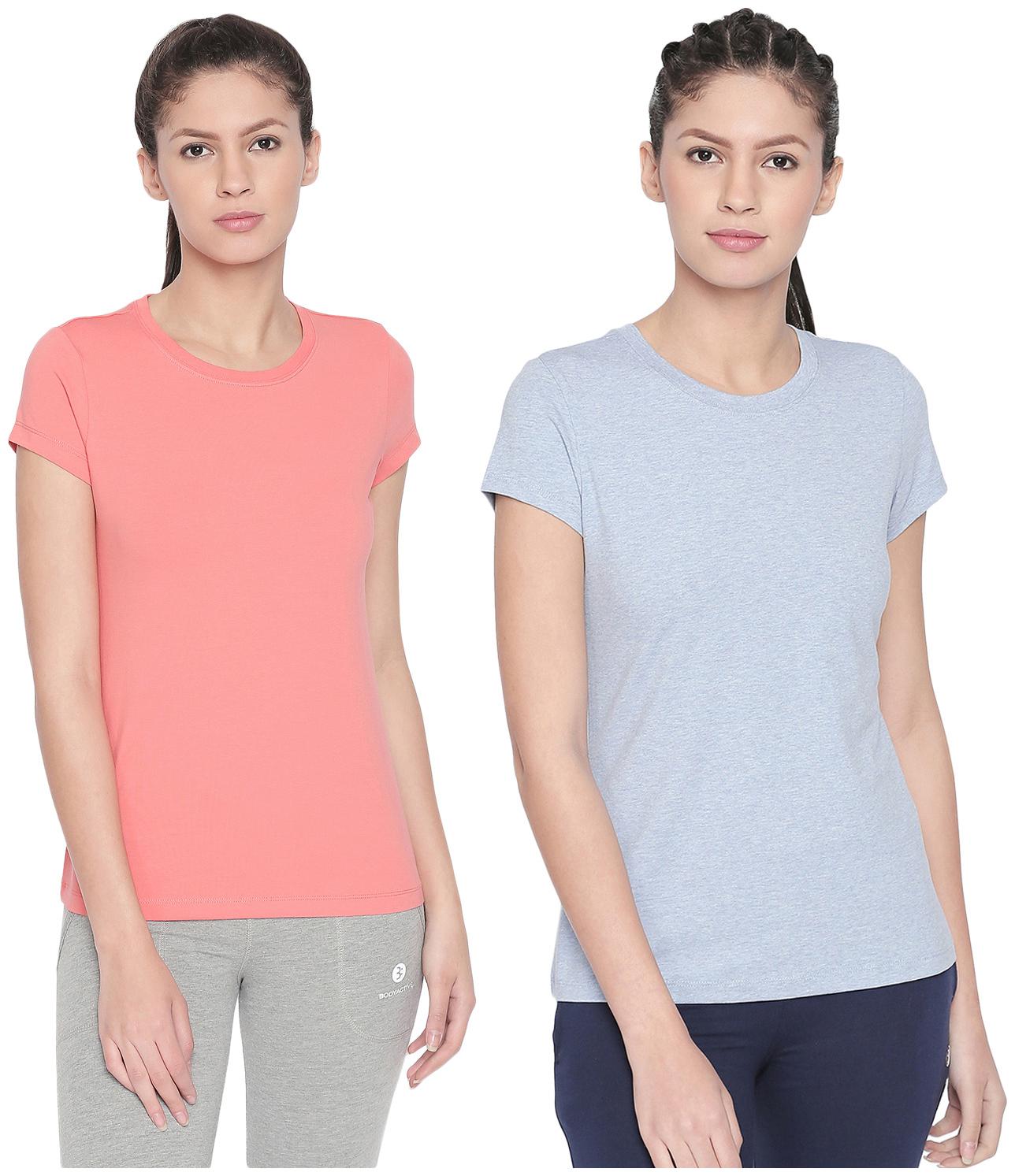 

Bodyactive Women Assorted Regular fit Round neck Cotton T shirt