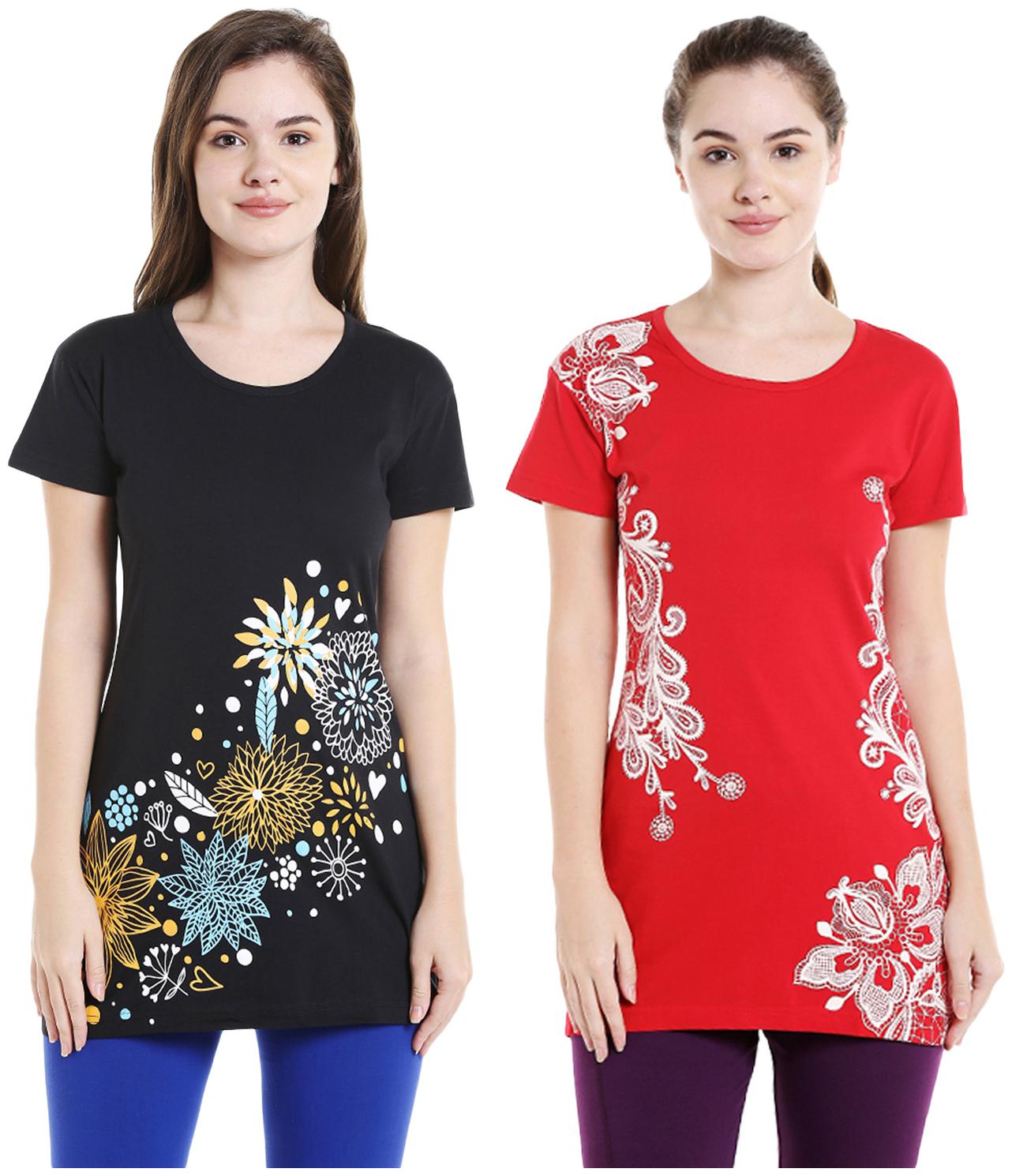 

Bodyactive Women Assorted Regular fit Round neck Cotton T shirt