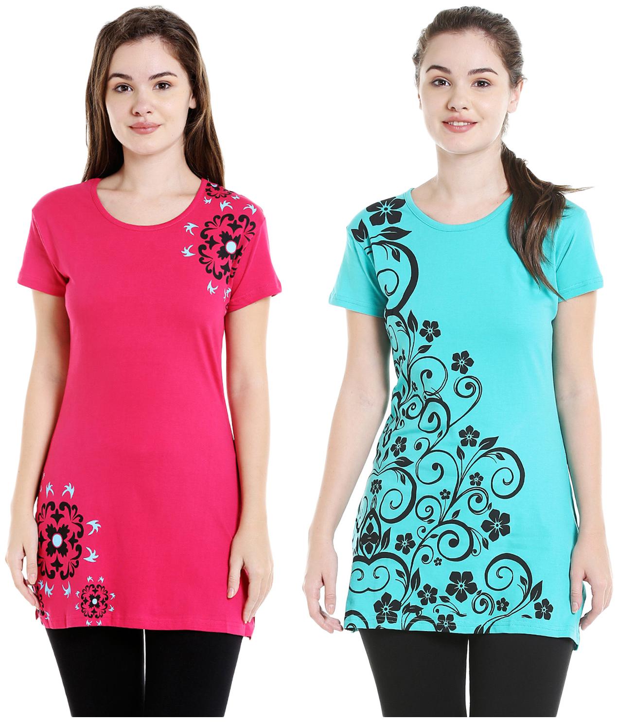 

Bodyactive Women Assorted Regular fit Round neck Cotton T shirt