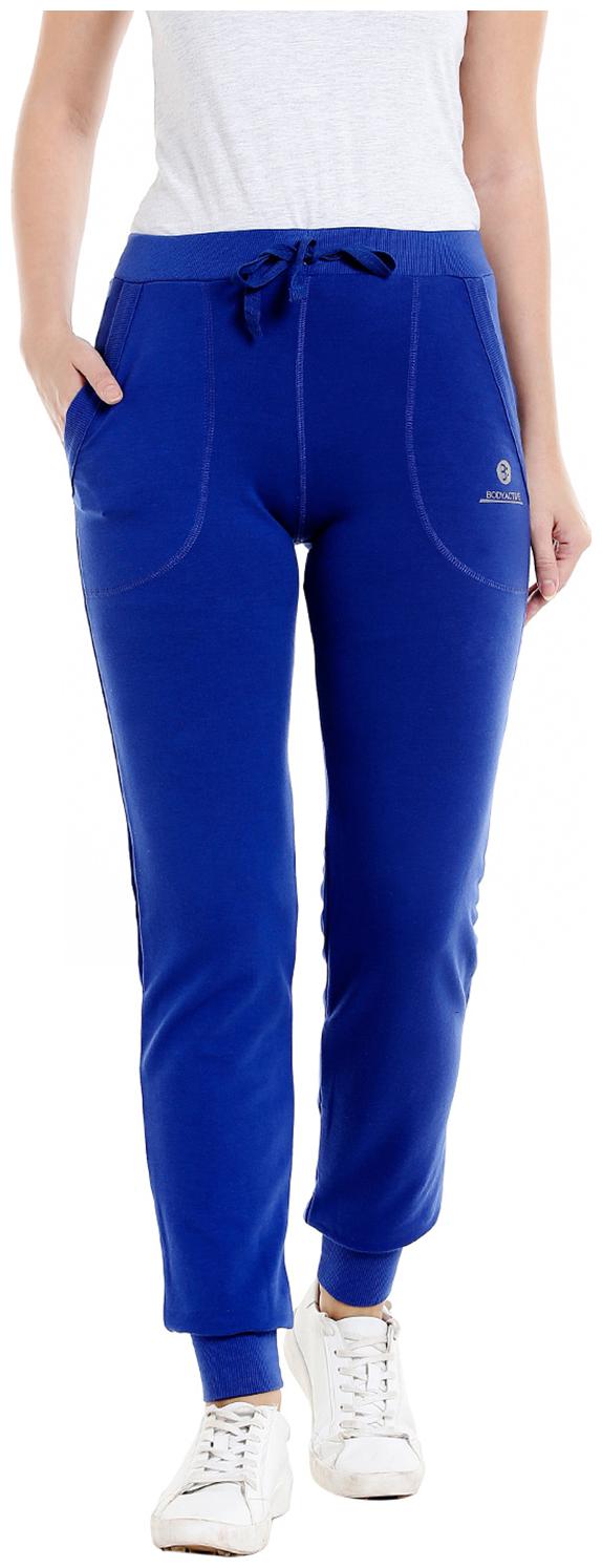 

Bodyactive Women Regular fit Cotton Solid Track pants - Blue