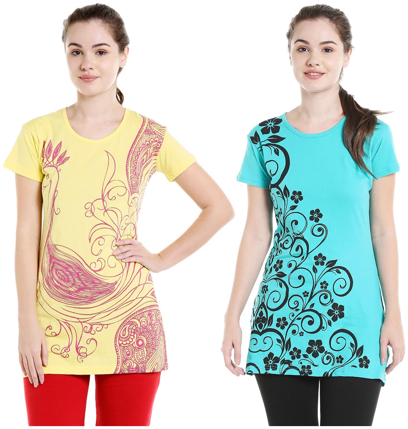 

Bodyactive Women Assorted Regular fit Round neck Cotton T shirt