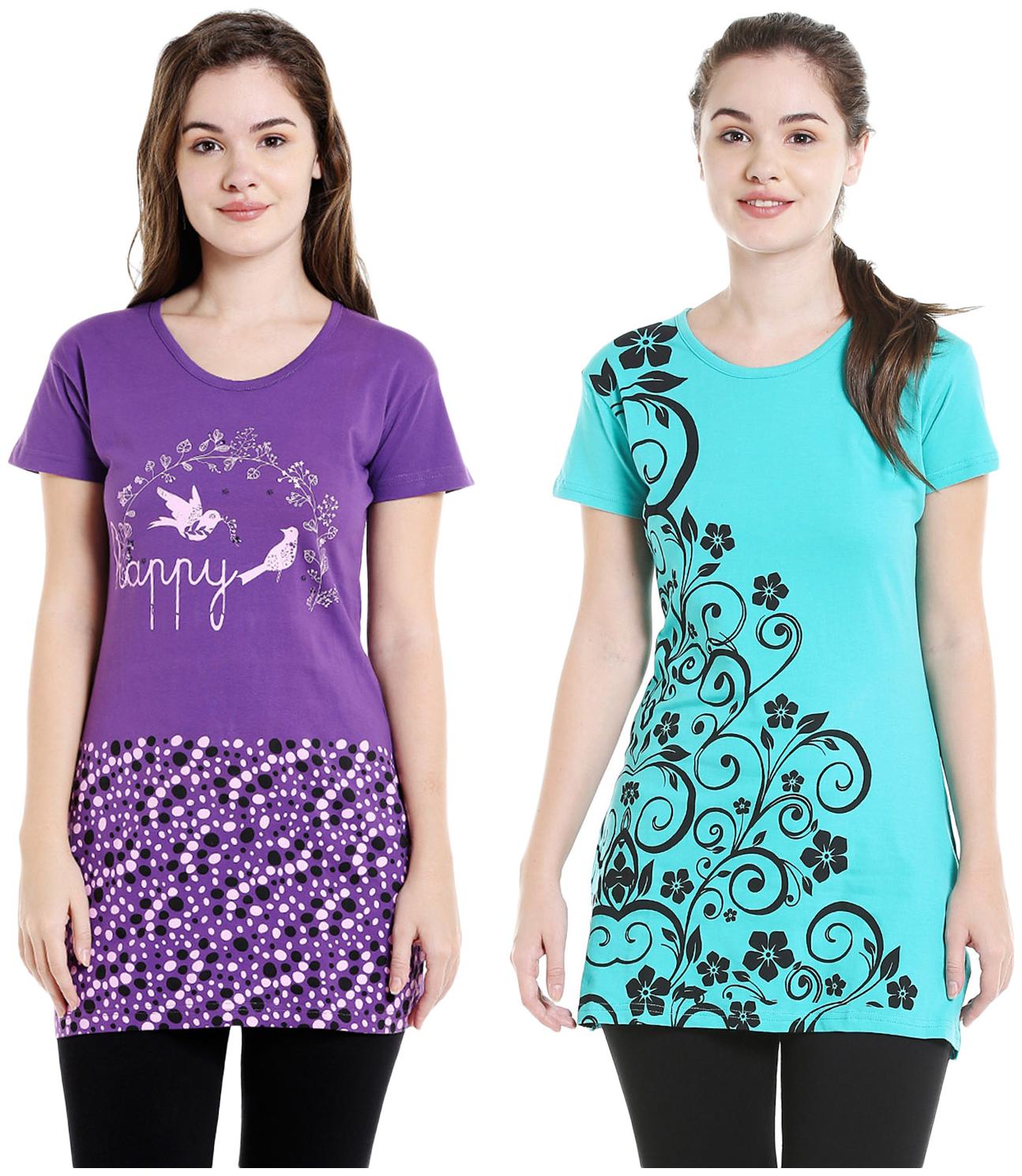 

Bodyactive Women Assorted Regular fit Round neck Cotton T shirt