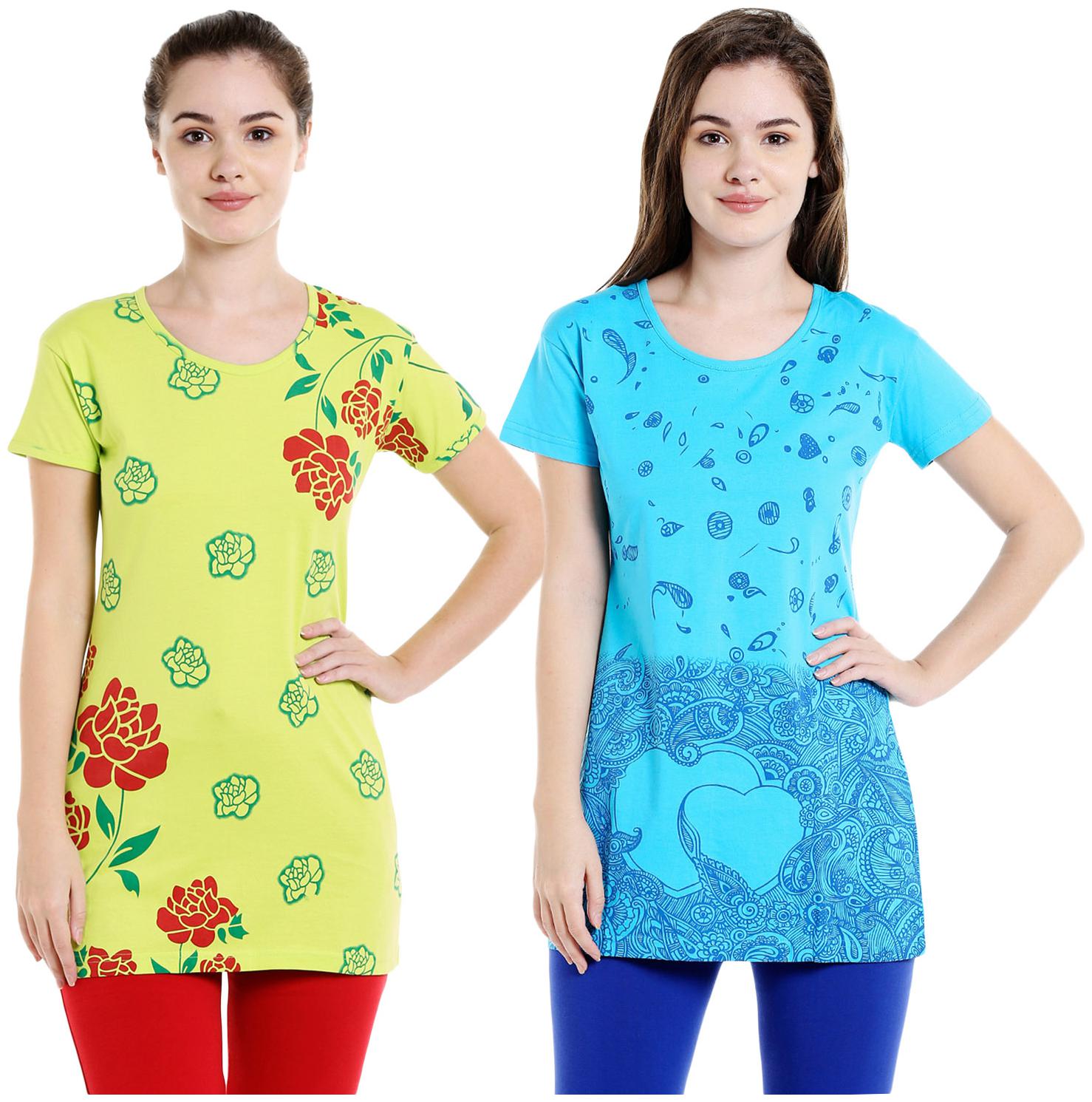 

Bodyactive Women Assorted Regular fit Round neck Cotton T shirt