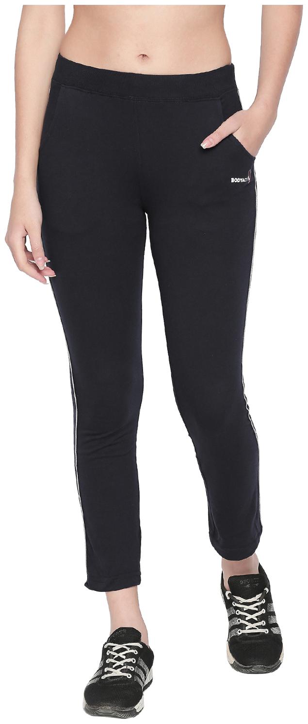 

Bodyactive Women Regular fit Cotton Solid Track pants - Blue