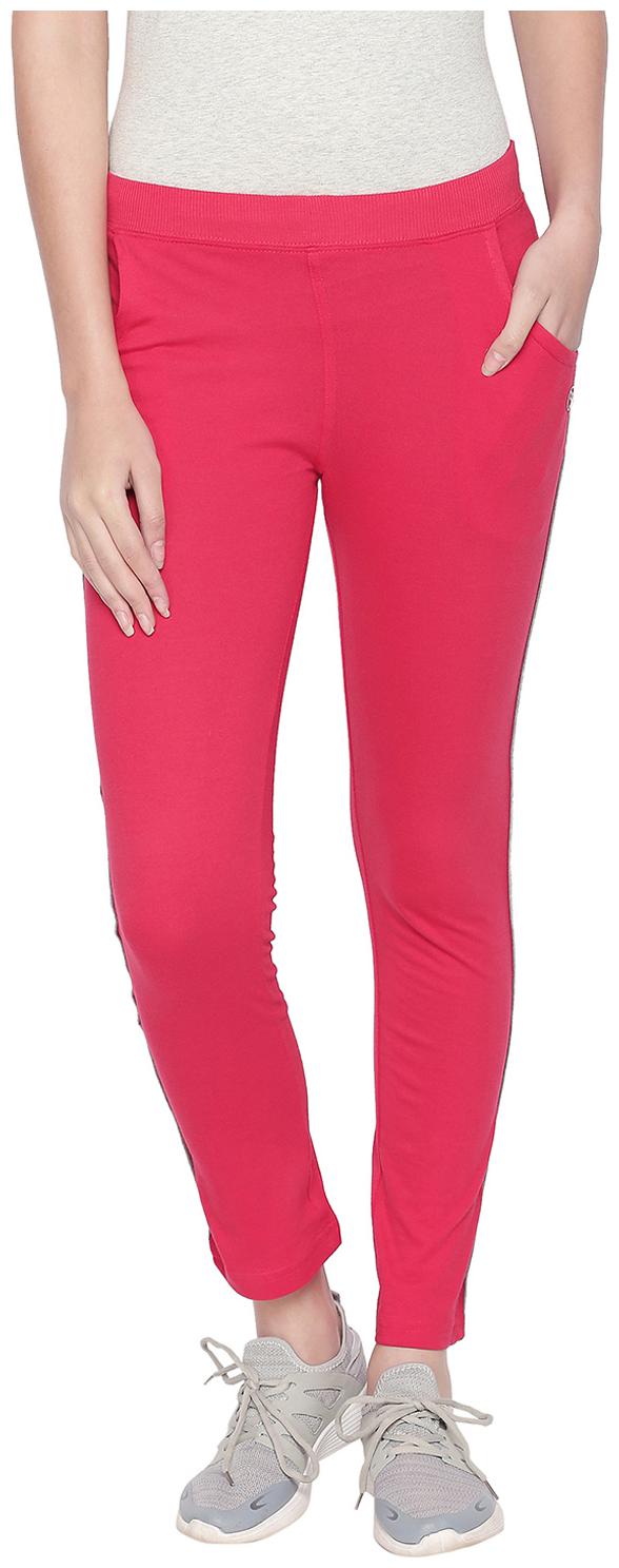 

Bodyactive Women Regular fit Cotton Solid Track pants - Pink