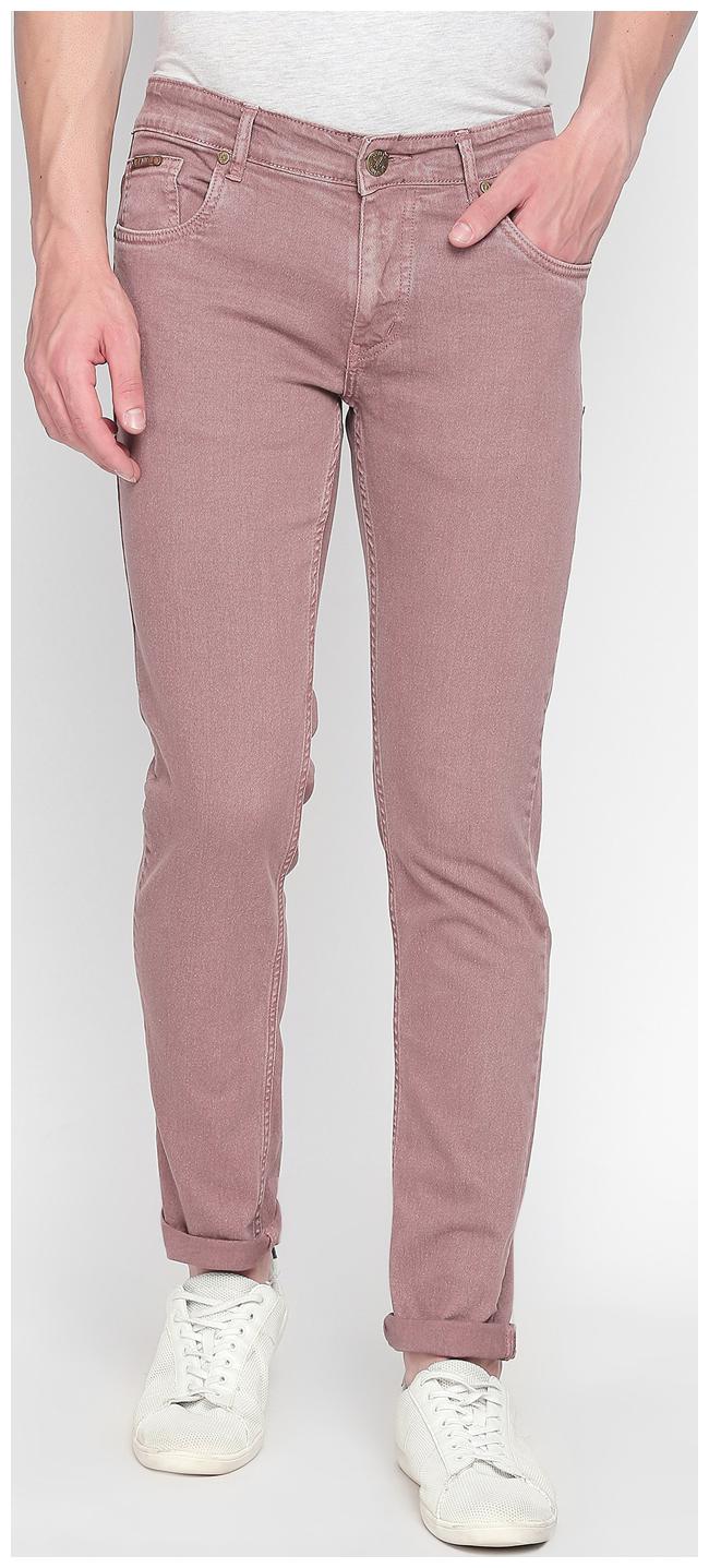 

BOLTS BARRELS Men Pink Slim Fit Jeans