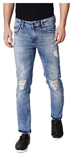 

BOLTS BARRELS Men Blue Slim Fit Jeans