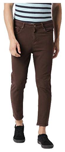 

BOLTS BARRELS Men Brown Tapered Fit Jeans