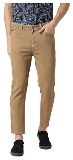 

BOLTS BARRELS Men Beige Tapered Fit Jeans