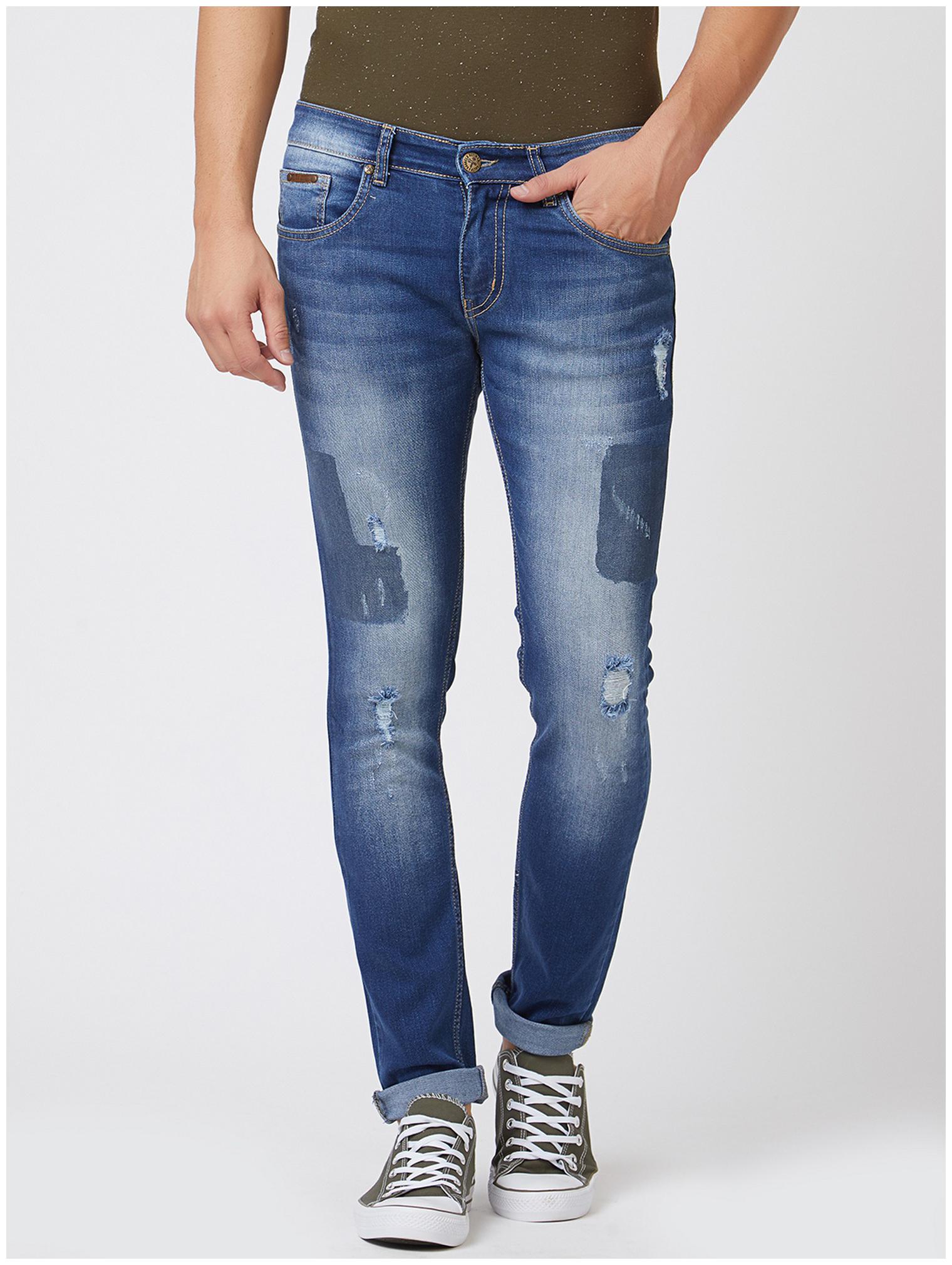 

BOLTS BARRELS Men Blue Slim Fit Jeans