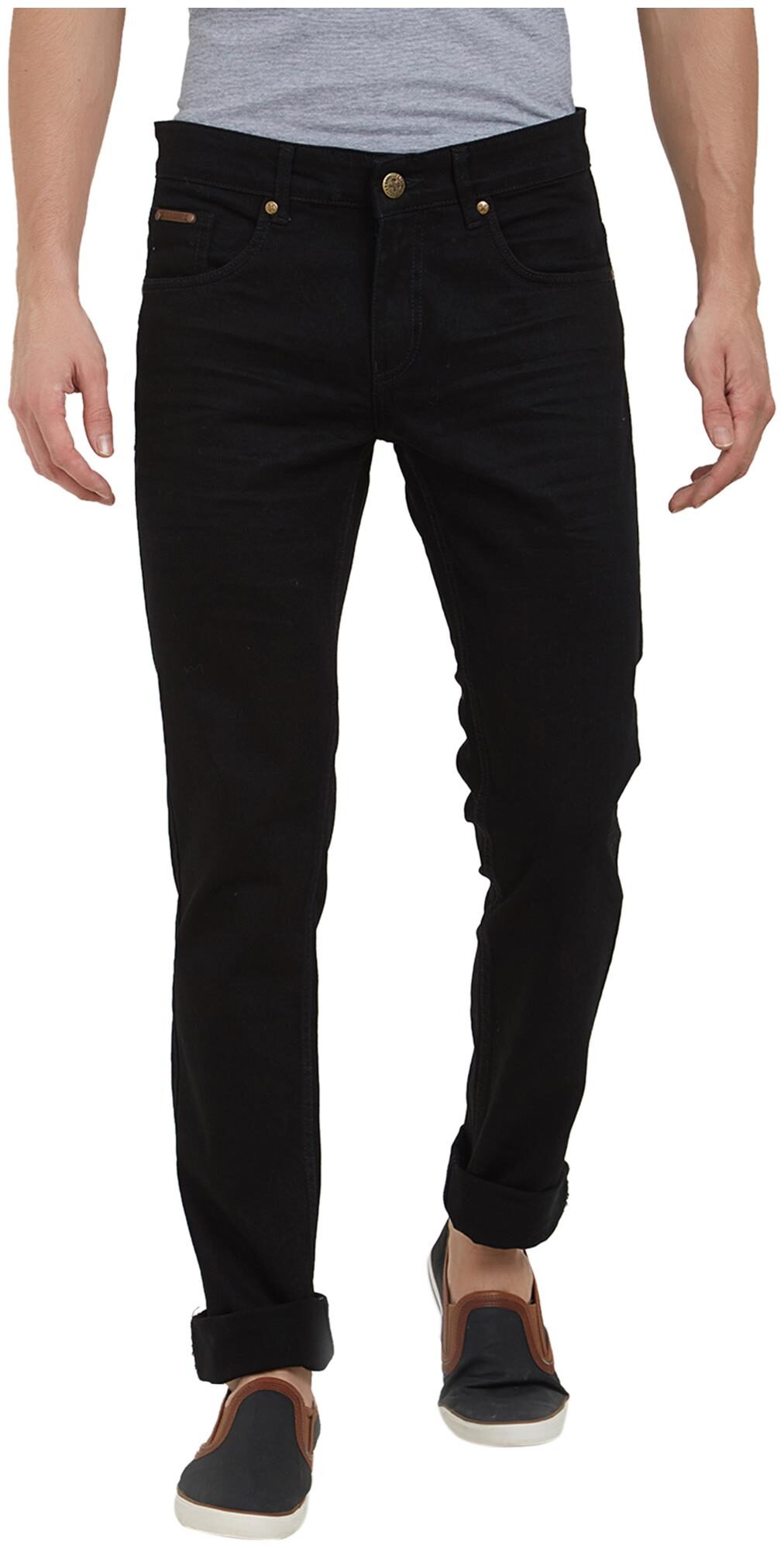 

BOLTS BARRELS Men Black Slim Fit Jeans
