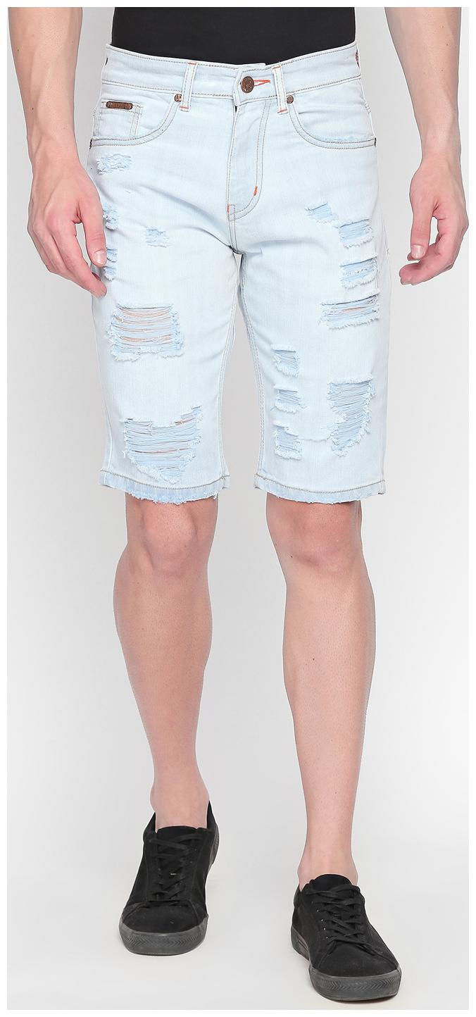 

BOLTS BARRELS Men Blue Slim Fit Regular Shorts