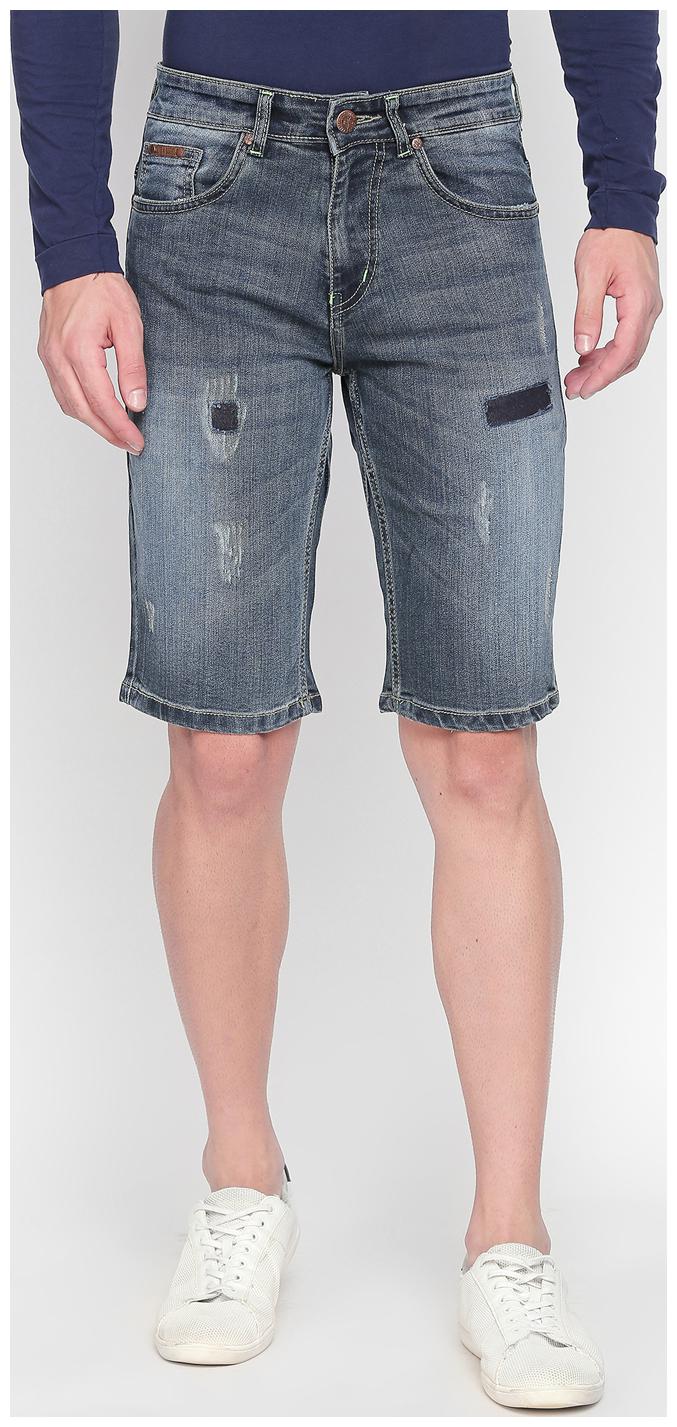 

BOLTS BARRELS Men Blue Slim Fit Regular Shorts