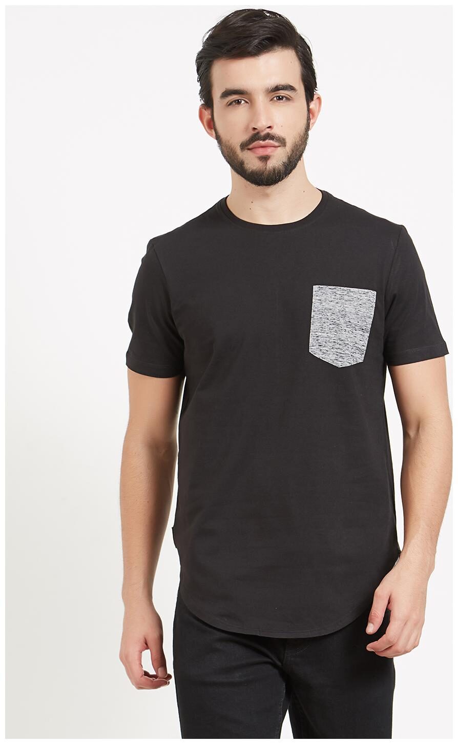 

BONATY Men Black Regular fit Cotton Round neck T-Shirt - Pack Of 1