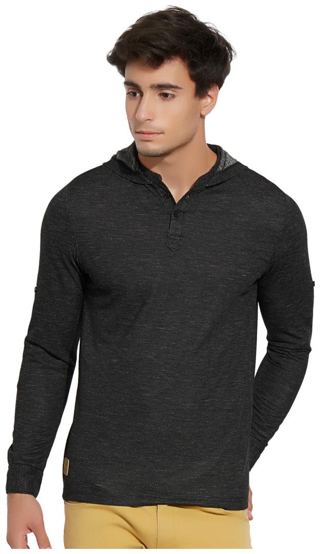 

BONATY Men Black Regular fit Cotton Polo collar T-Shirt - Pack Of 1