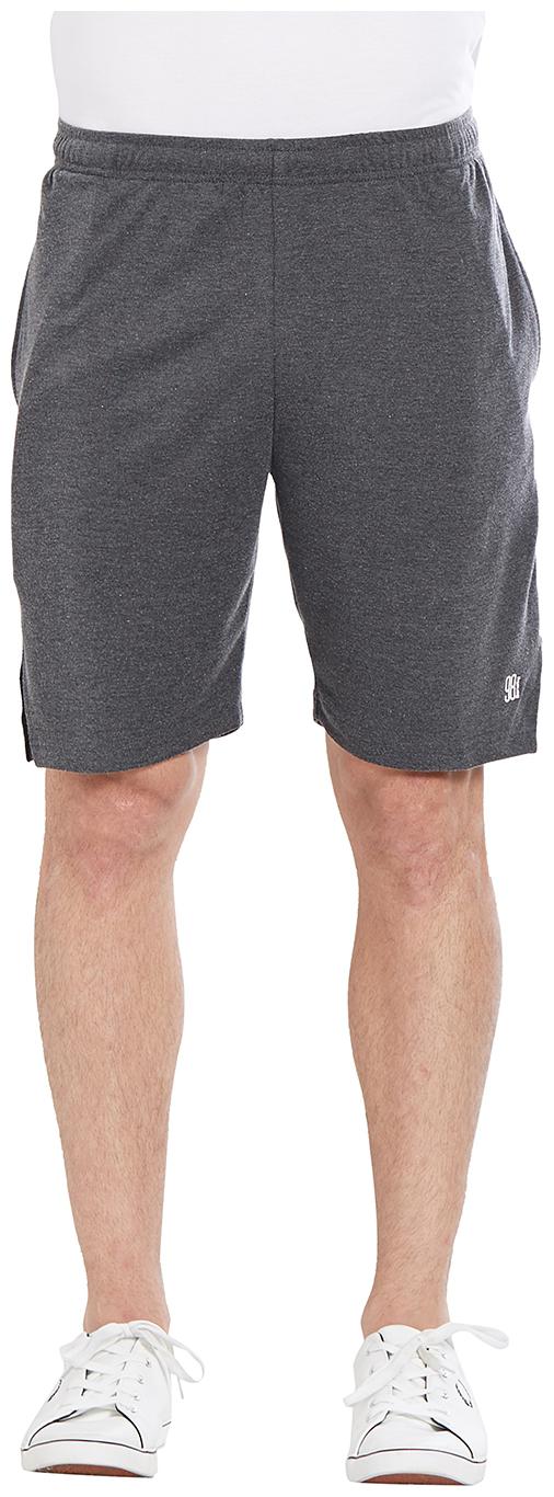 

BONATY Grey 100 Polyester Solid Shorts For Men