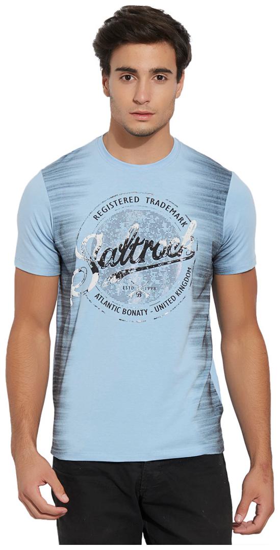 

BONATY Men Blue Regular fit Cotton Round neck T-Shirt - Pack Of 1
