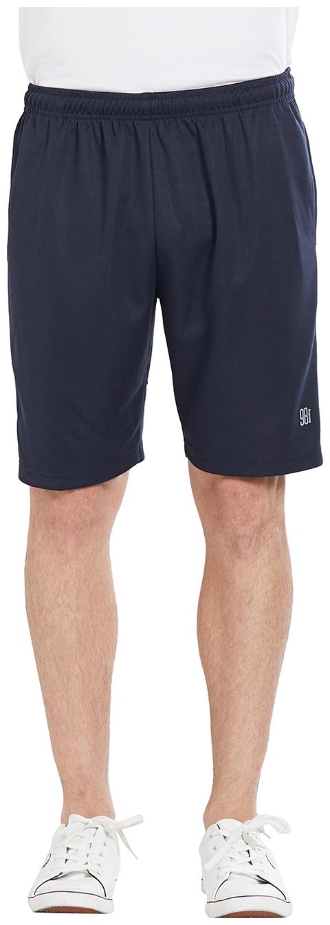 

BONATY Navy Blue 100 Polyester Solid Shorts For Men