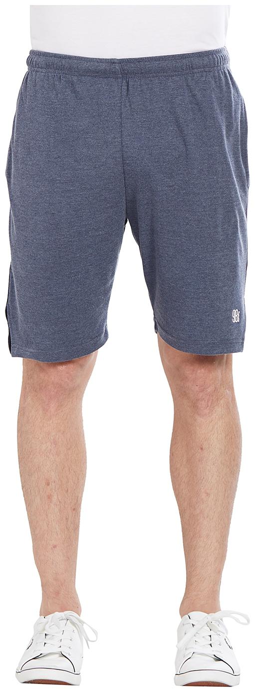 

BONATY Navy Blue 100 Polyester Solid Shorts For Men
