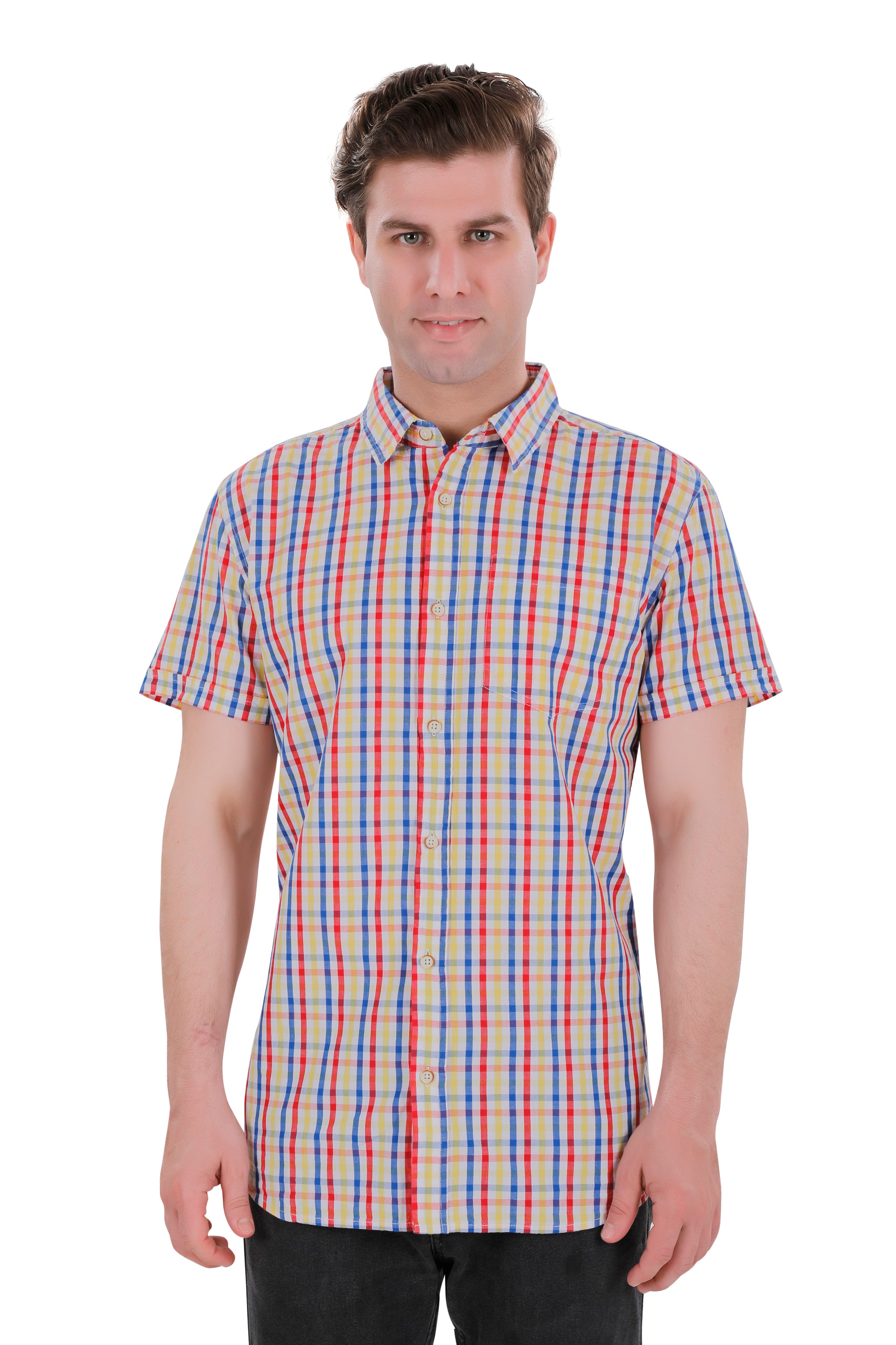 

Bonneville Men Multi Checked Slim Fit Casual Shirt