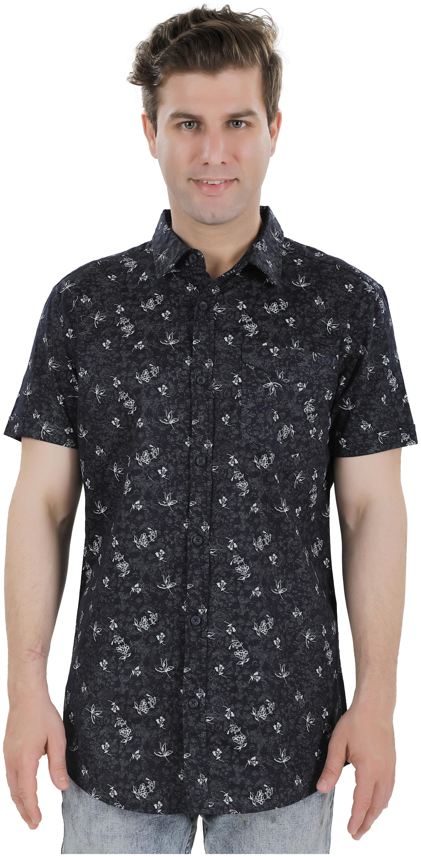 

Bonneville Men Black Floral Slim Fit Casual Shirt