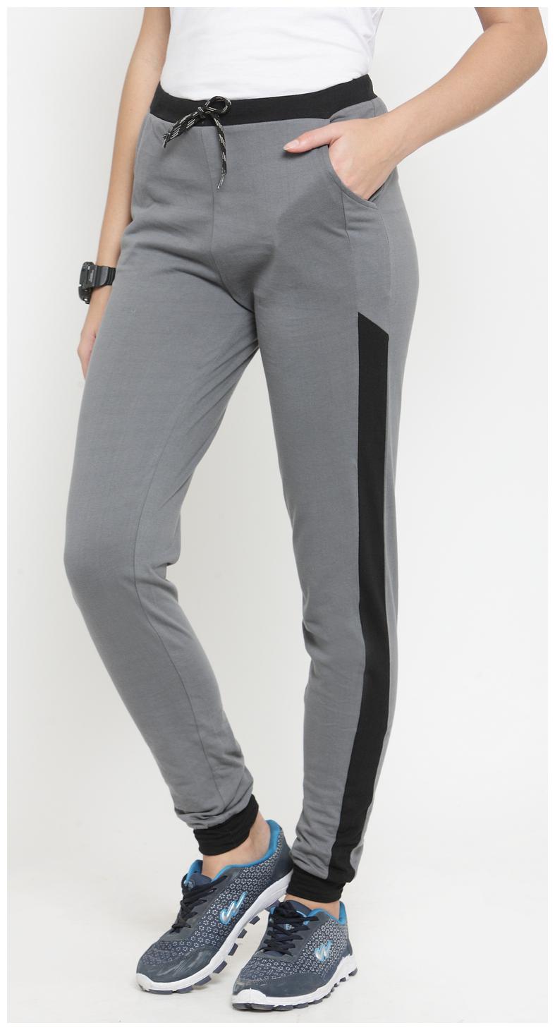

Boston Club Women Regular fit Cotton Solid Track pants - Grey