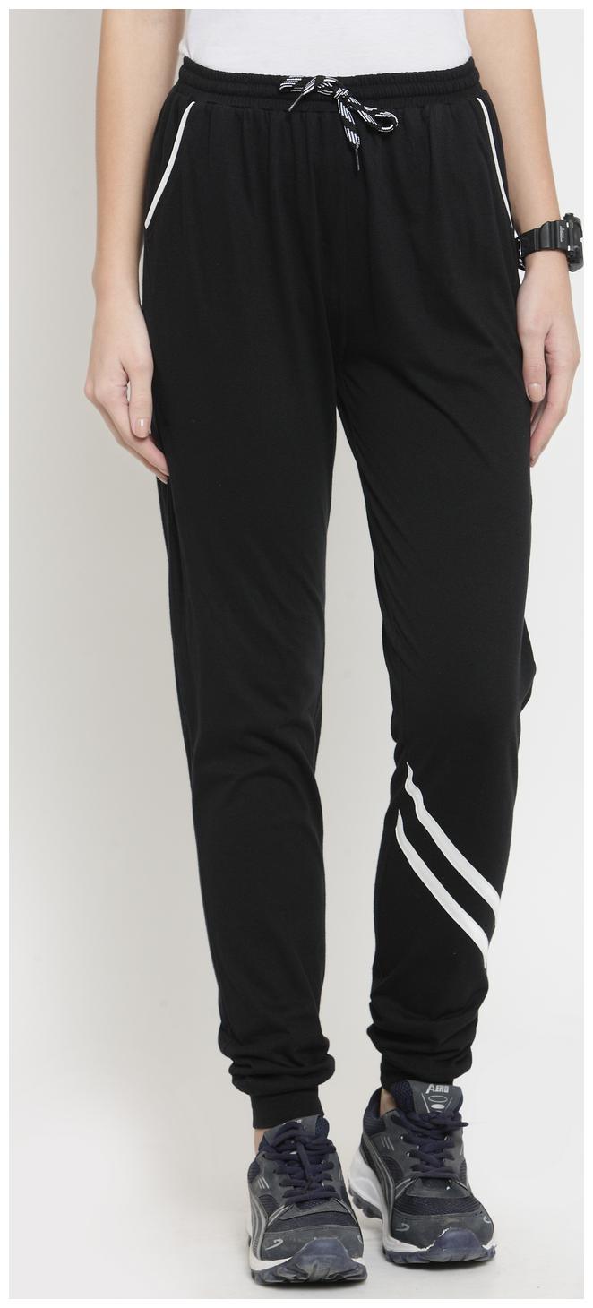 

Boston Club Women Regular fit Cotton Solid Track pants - Black