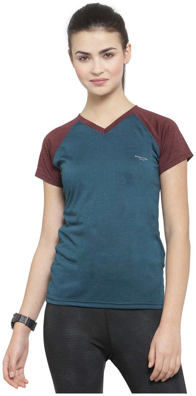 

Boston Club Women Printed Sports T-Shirt - Green