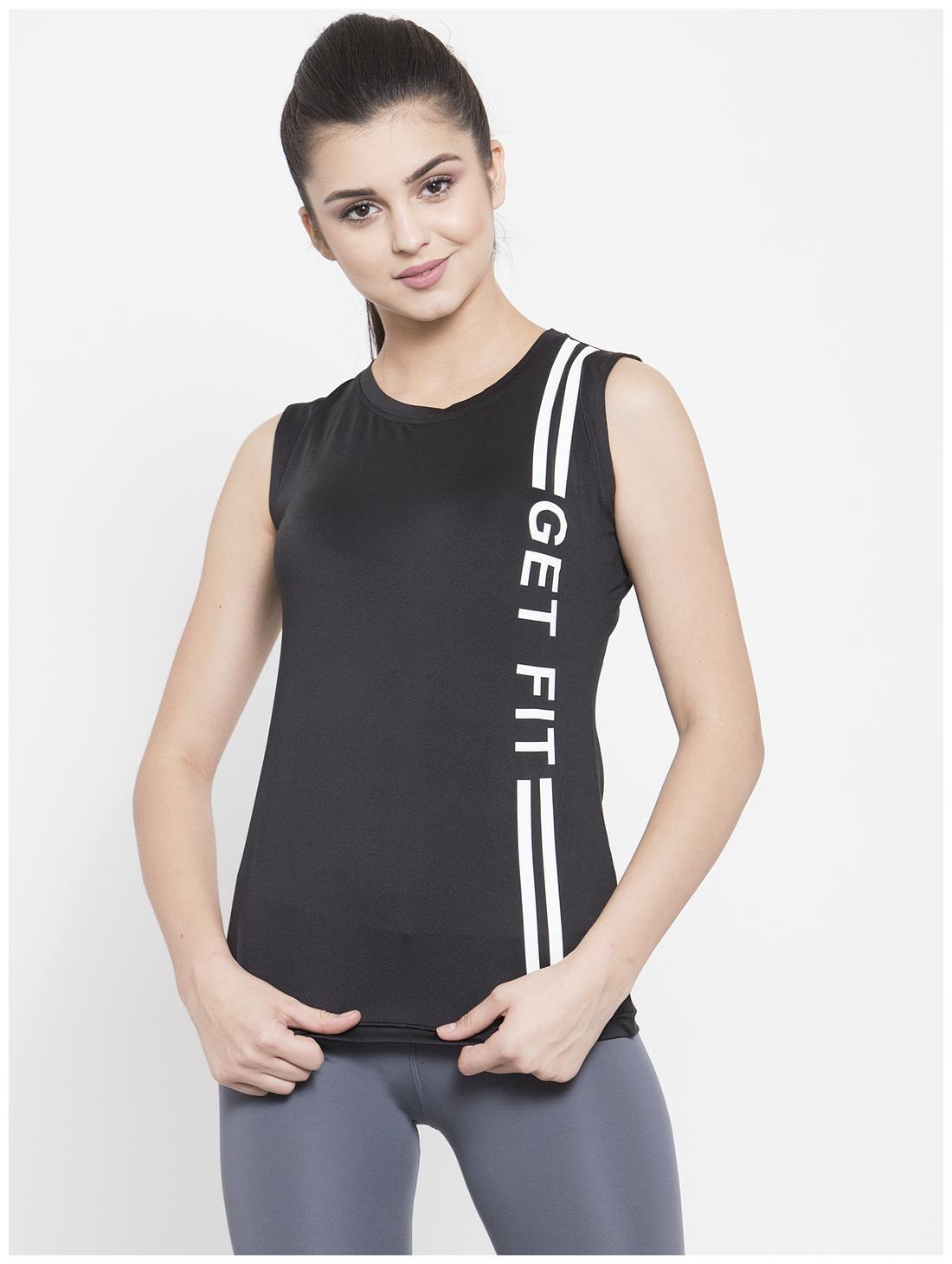 

Boston Club Women Printed Sports T-Shirt - Black