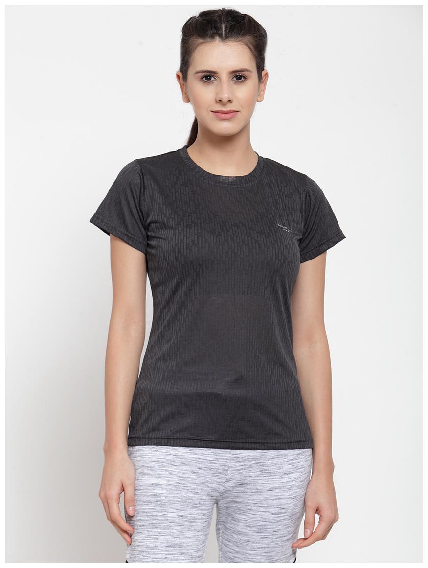 

Boston Club Women Printed Sports T-Shirt - Grey