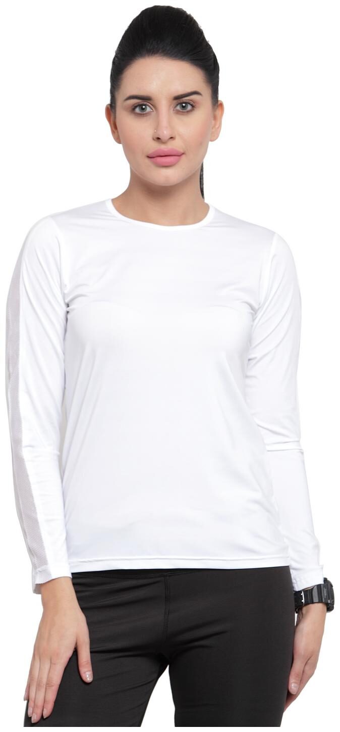 

Boston Club Women Solid Sports T-Shirt - White