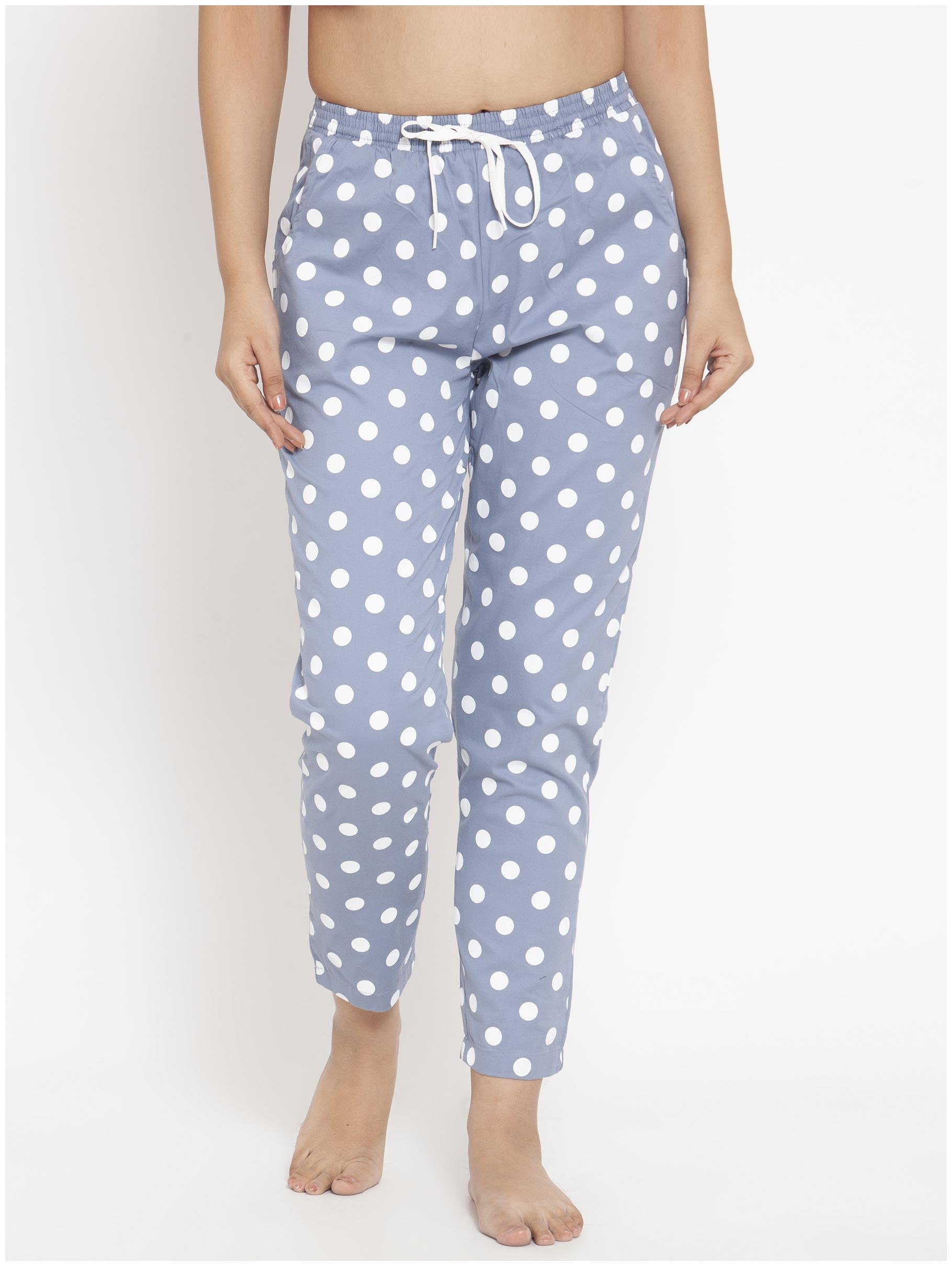 

Boston Club Women Cotton Regular Fit Polka Dots Regular Lower (Grey)