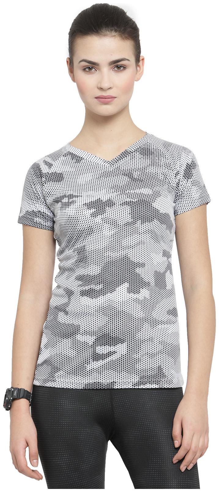

Boston Club Women Printed Sports T-Shirt - Black White