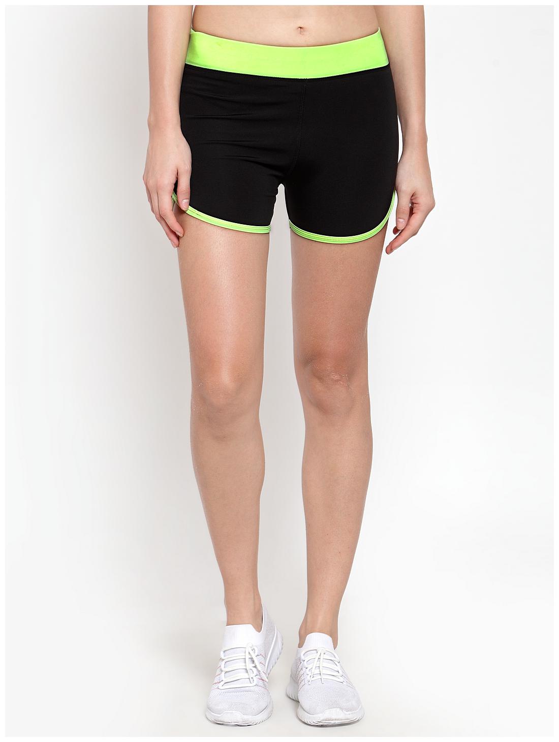 

Boston Club Women Solid Sport shorts - Black