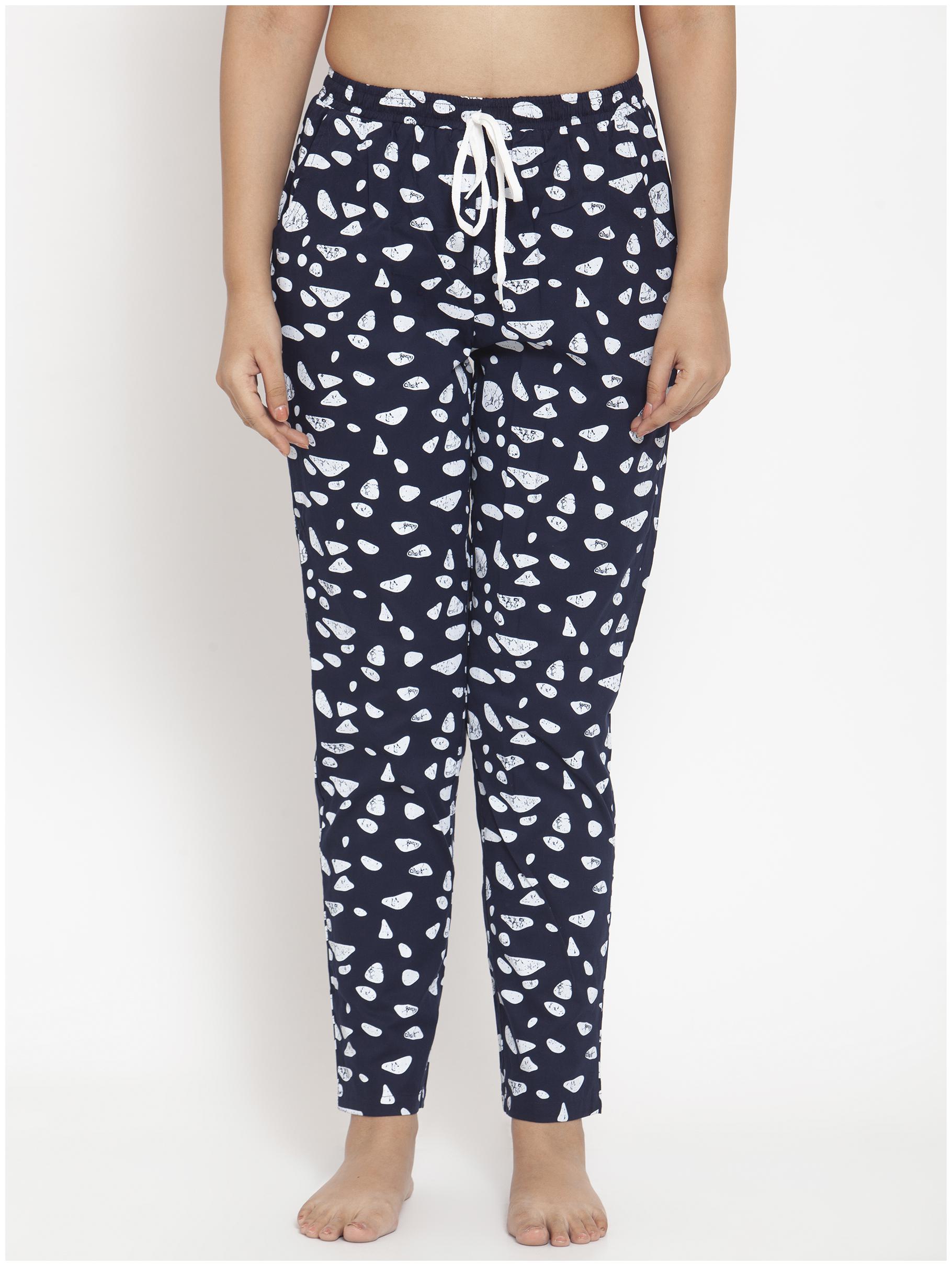 

Boston Club Women Cotton Regular Fit Printed Regular Lower (Navy Blue)