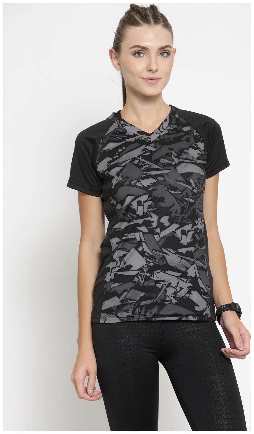 

Boston Club Women Printed Sports T-Shirt - Black