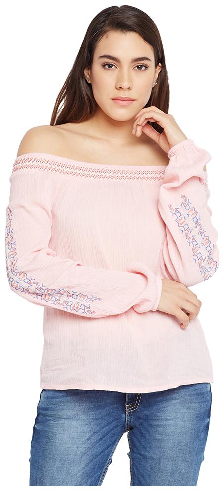 

Oxolloxo Women Printed A-line top - Pink