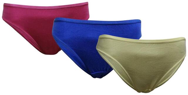 Bralux Plain Panty Multi Color Size - M Set Of 3