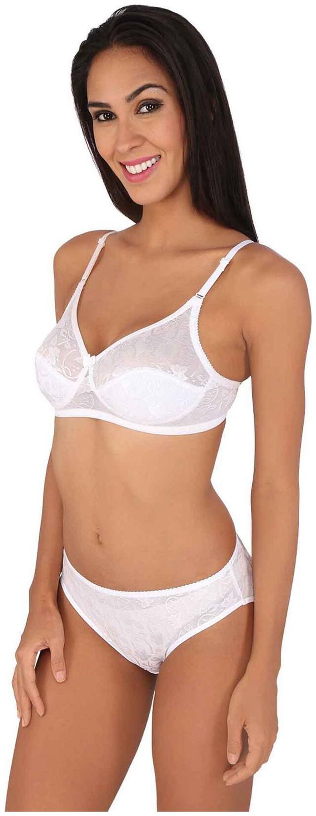Bralux White Lace Lingerie Sets